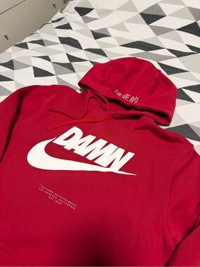 Nike x TDE Red Hoodie 'DAMN' Size Large